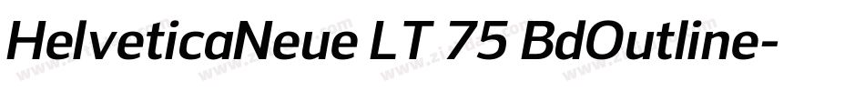 HelveticaNeue LT 75 BdOutline字体转换